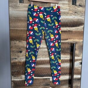 EUC - LuLaRoe - Tall & Curvy Leggings - Holiday Lightbulb Print - L/XL